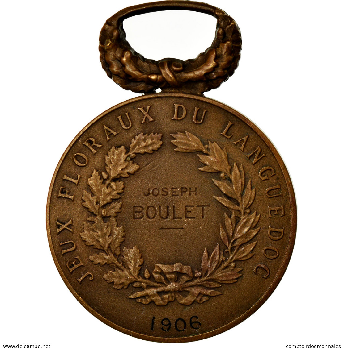 France, Jeux Floraux Du Languedoc, Médaille, 1906, Excellent Quality, Pillet - Other