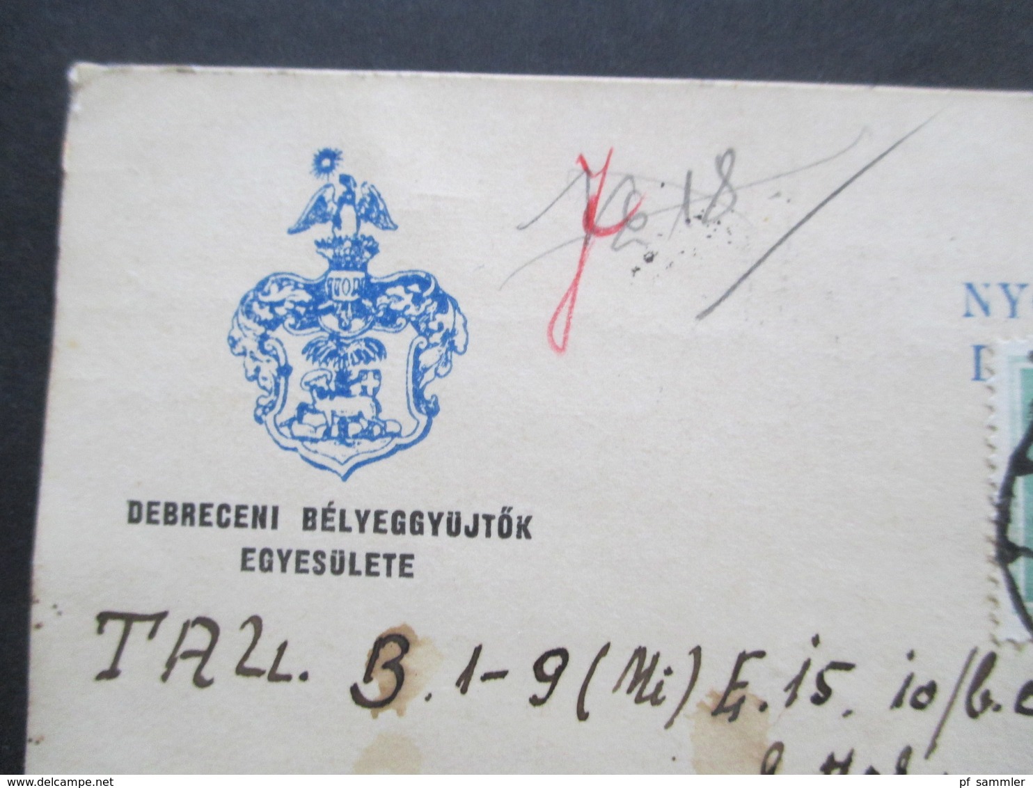 Rumänien 1935 Postkarte Mit Pferdekusche Und Wappen Debreceni Belyeggyüjtok Egyesülete Nach Backa Jugoslawien Gesendet - Cartas & Documentos