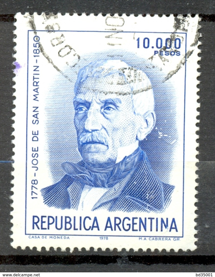 Timbre Oblitéré - Argentine / Republica Argentina - José De San Martin 1778 - 1850 - (5) - Gebraucht