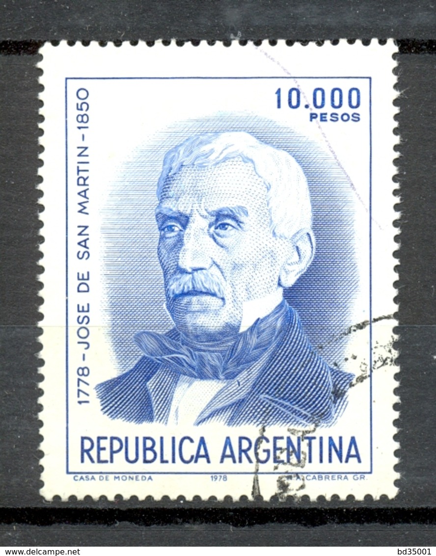 Timbre Oblitéré - Argentine / Republica Argentina - José De San Martin 1778 - 1850 - (6) - Gebraucht