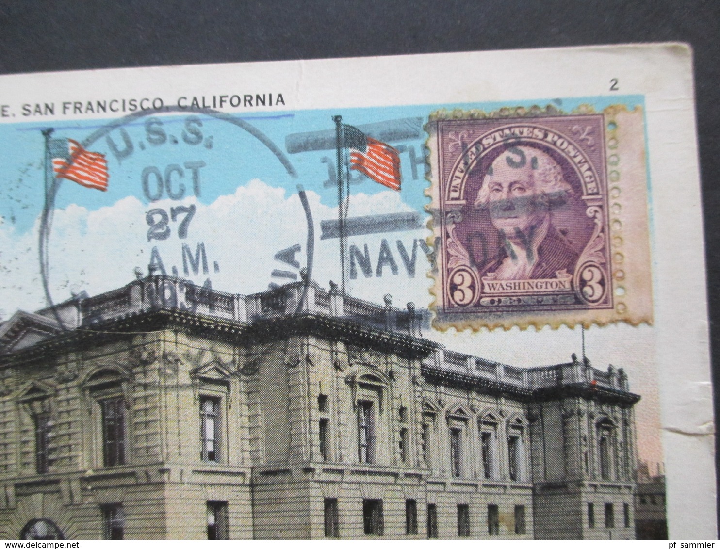 USA 1934 Bildseitig Frankierte AK US Post Office And Federal Court House San Francisco Marke Weatherbird Shoe Gift Stamp - Cartas & Documentos