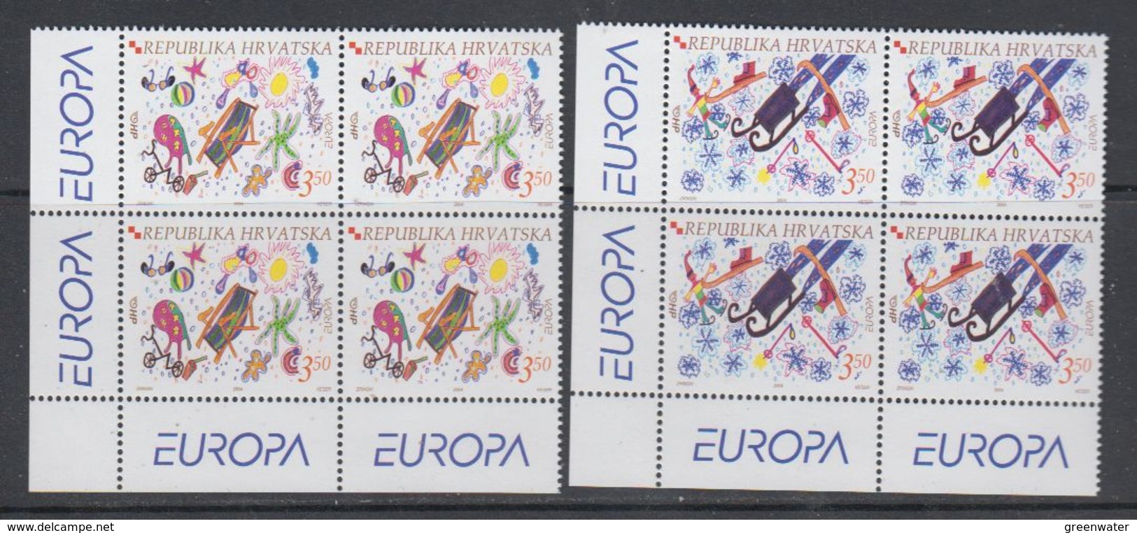 Europa Cept 2004 Croatia 2v Bl Of 4 ** Mnh (47777A) - 2004