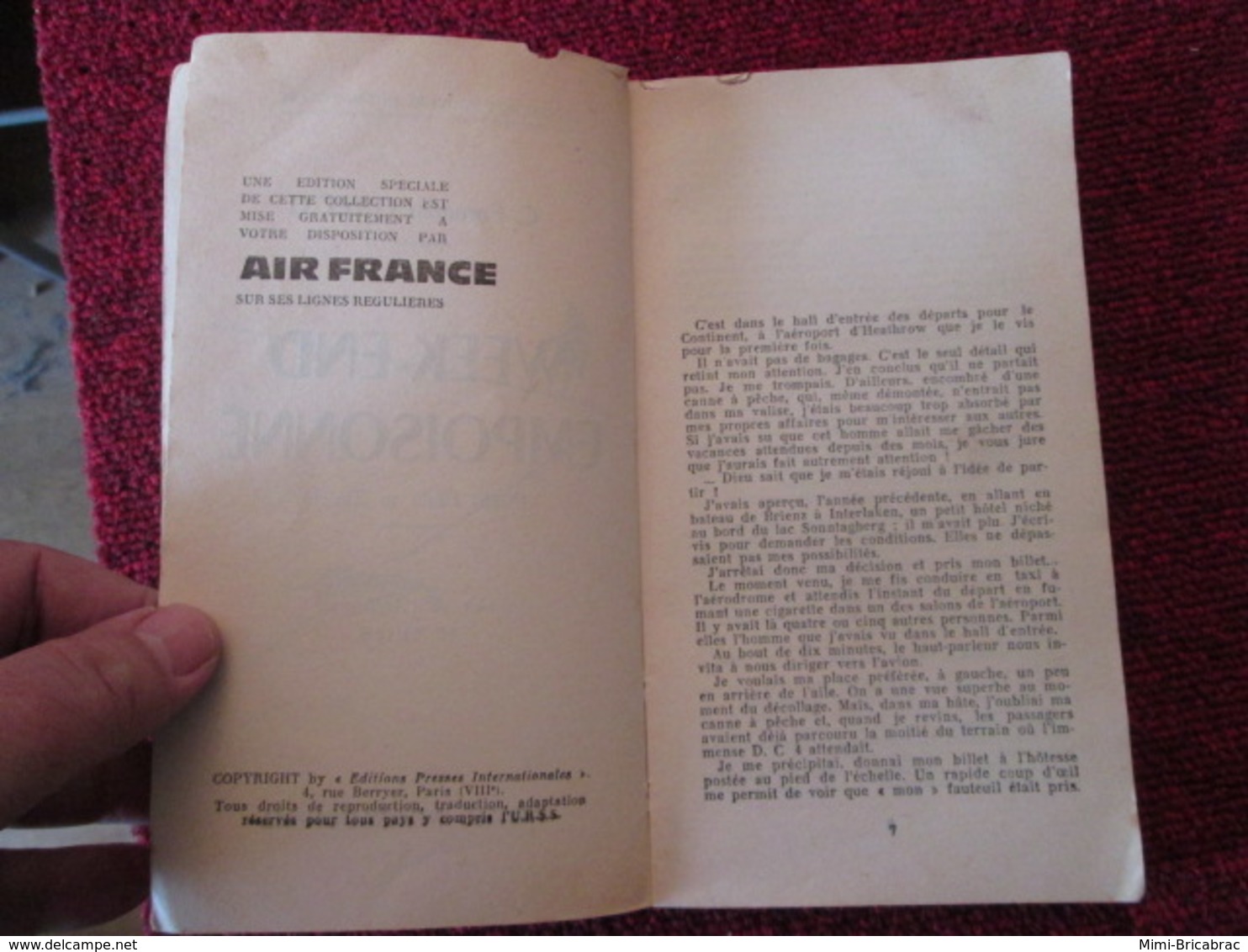 POL2013/4  : OFFERT PAR AIR FRANCE 1959 PRESSES INTERNATIONALES N°6  /  WEEK-END EMPOISONNE - Presses Internationales