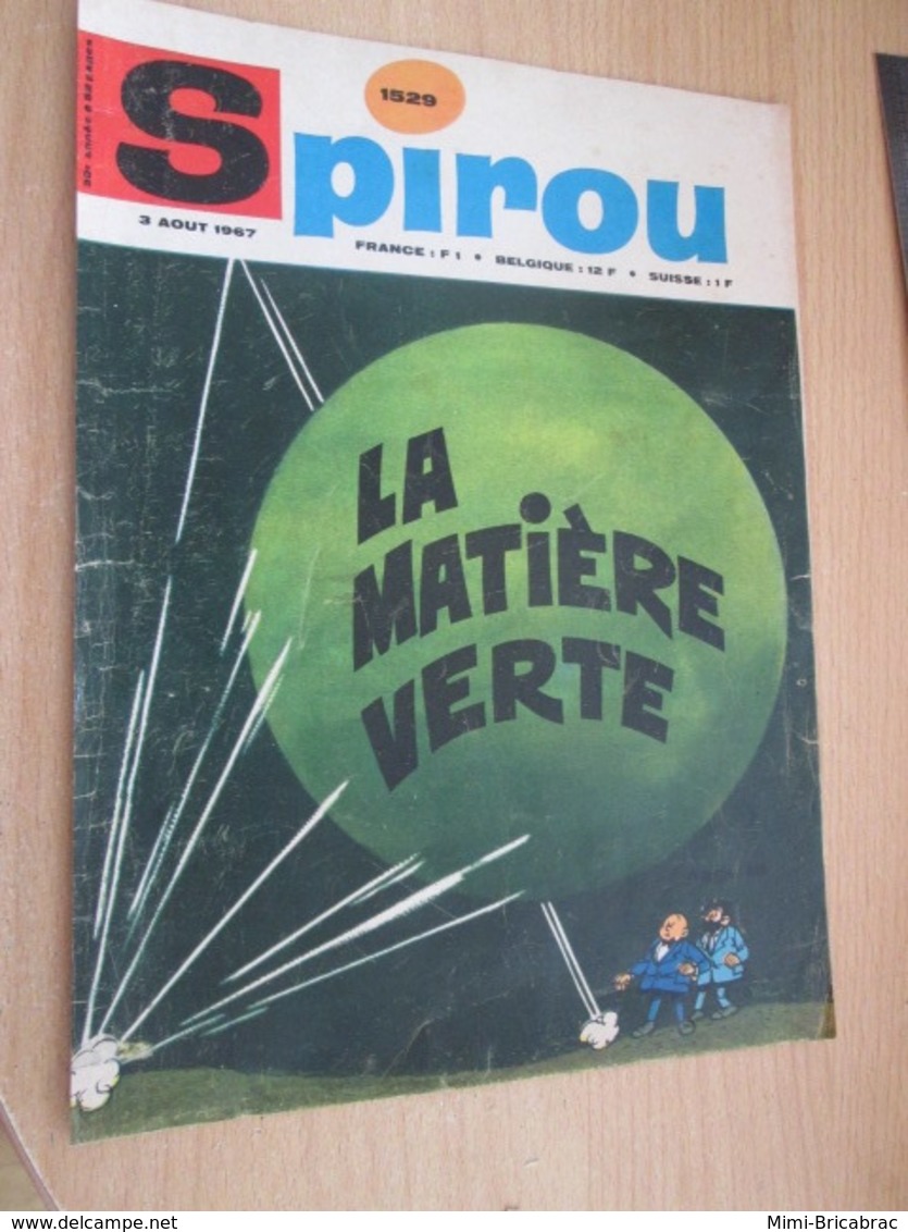 SPITIN20 COUVERTURE DE LA REVUE SPIROU 1529 DE 1967 : TIF ET TONDU  Plastifiable Sur Demande - Tif Et Tondu