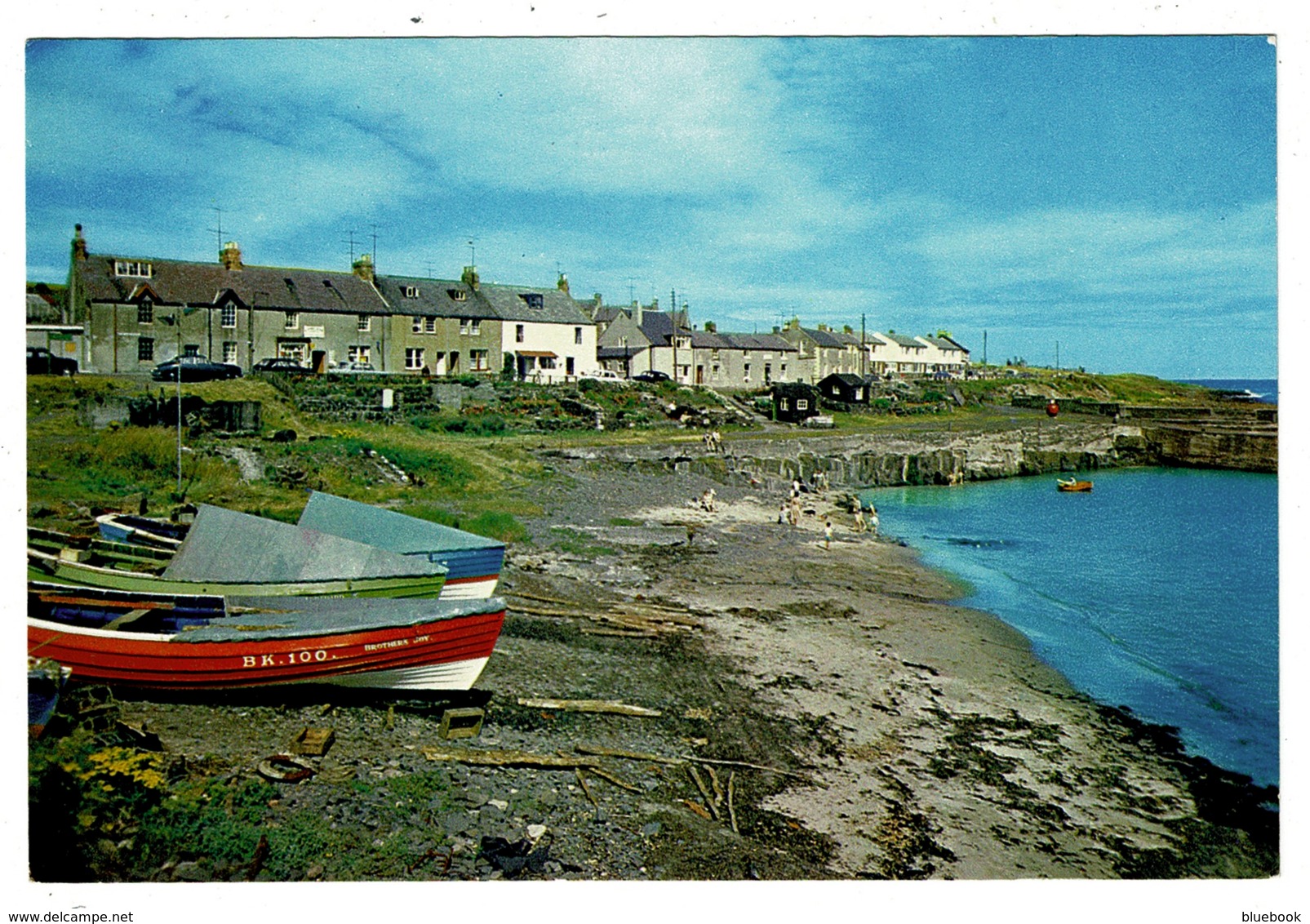 Ref 1361 - Postcard - Boats & Houses At Craster Harbour - Northumberland - Other & Unclassified
