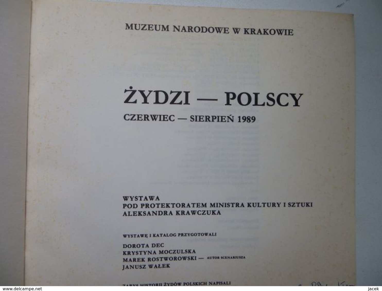 Exhibition Polish Jews 1989 Museum National Cracow Catalog   Painting - Europa