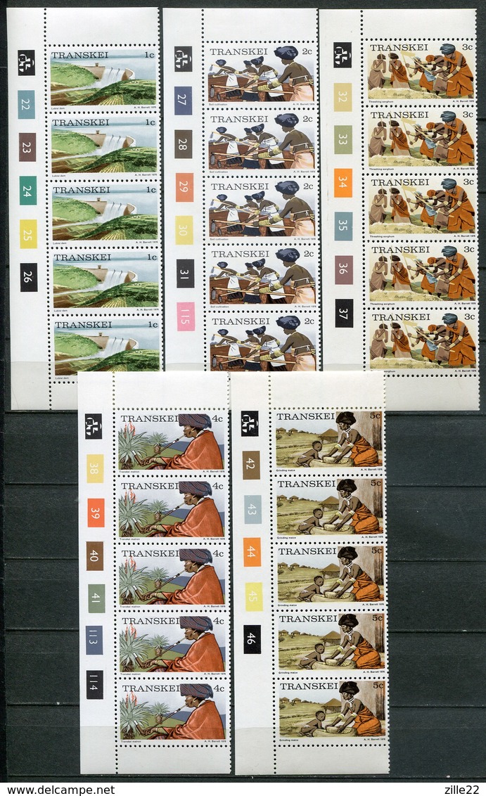 Transkei Mi# 1-17 Zylinderstreifen Postfrisch/MNH Controls - Traditional Life And Sights - Transkei