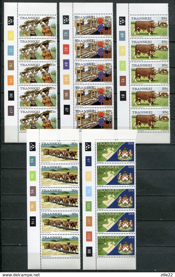 Transkei Mi# 1-17 Zylinderstreifen Postfrisch/MNH Controls - Traditional Life And Sights - Transkei