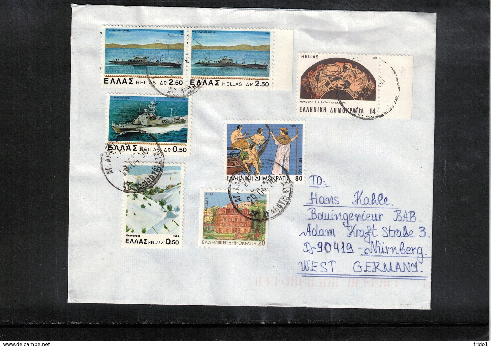 Greece 1996 Interesting Airmail Letter - Lettres & Documents