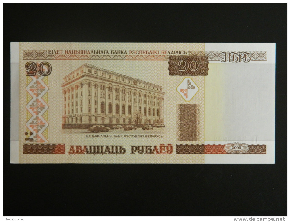 Billet - Biélorussie - Valeur Faciale : 20 Roubles - 2000 - Jamais Circulé - Motif : Minsk - Belarus