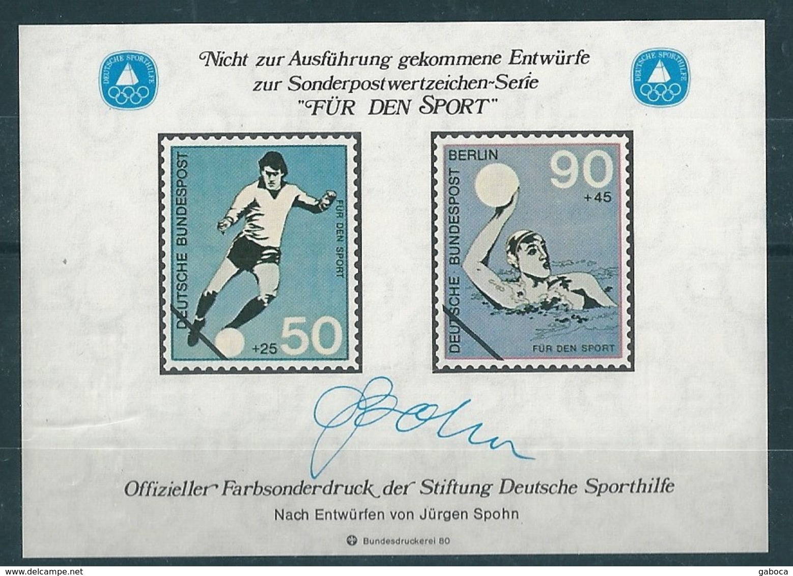 2107 Germany Berlin For Sport Aid Water Polo Football Soccer Official Special Colour Print 3xS/S MNH Lot#99 - Water-Polo