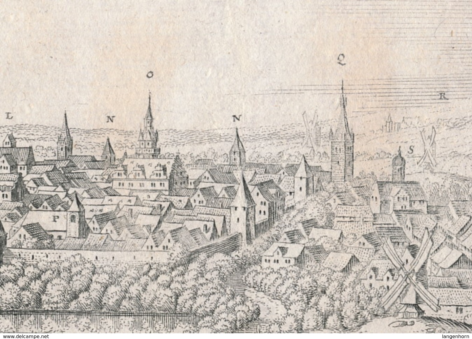 Helmstedt 'Helmstetum' - Original-Kupferstich ~ Um 1650 - Helmstedt