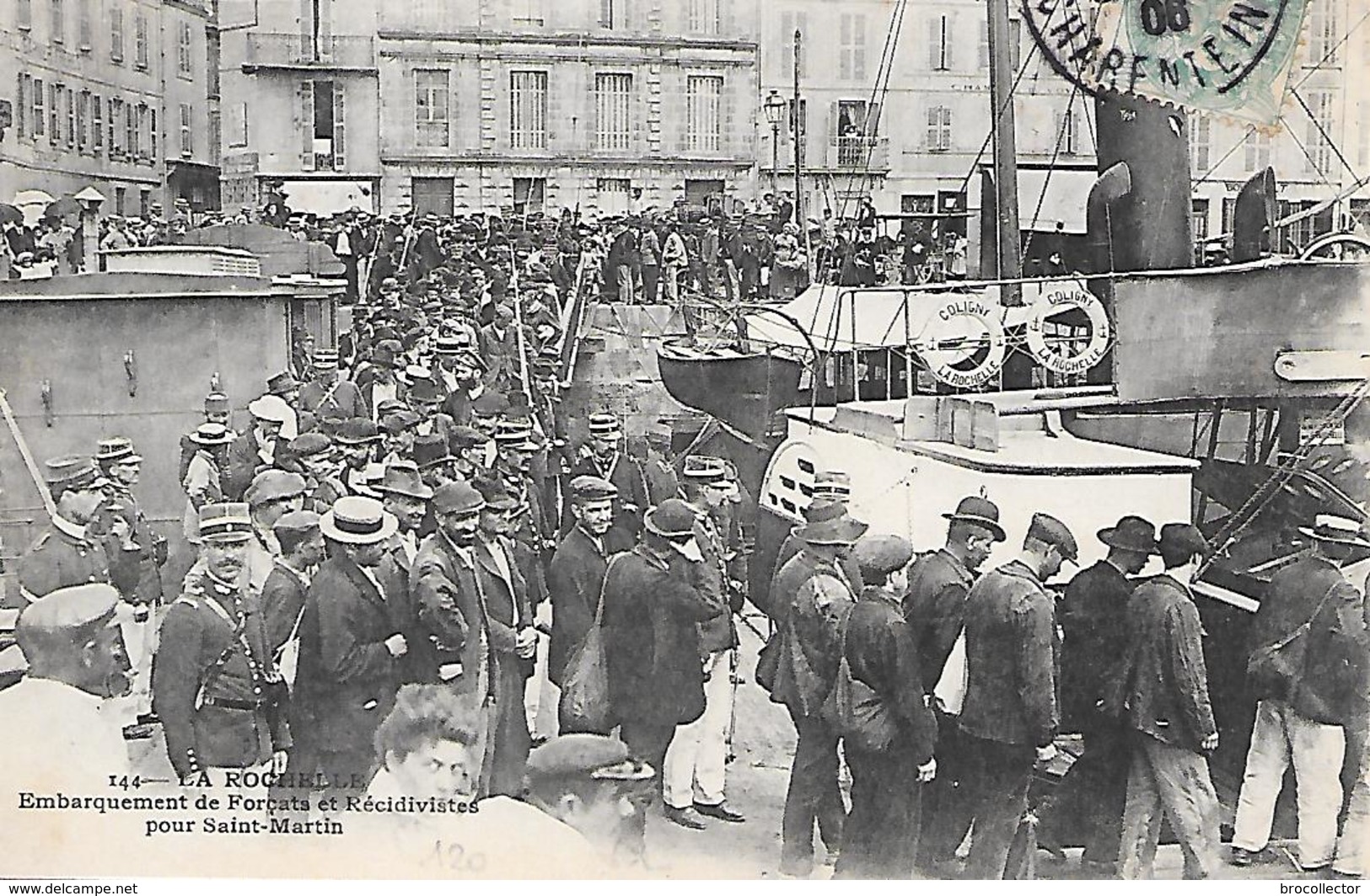 LA ROCHELLE ( 17 ) - Débarquement Des Forçats Et De Récidivistes Pour St Martin - Prison