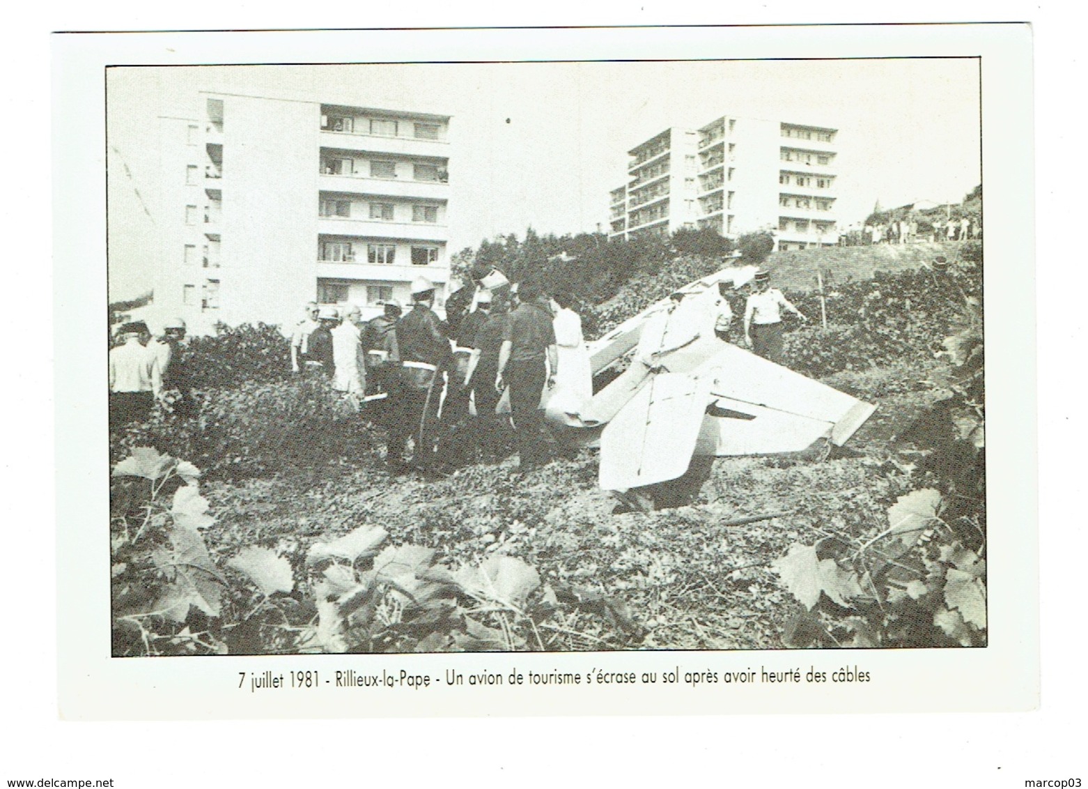 69 RHONE RIEUX LA PAPE Un Avion De Tourisme S'écrase Au Sol Après Avoir Heurté Des Câbles Le 7 Juillet 1981 - Rillieux La Pape