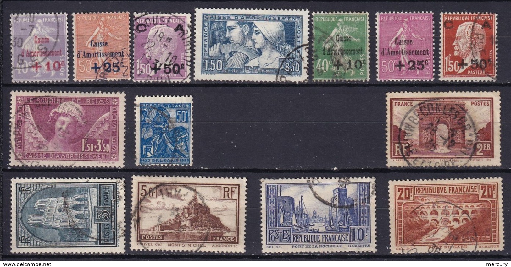 FRANCE - Année 1928/9 Complète Sans Havre Oblitérée TB - 14 Timbres - ....-1939