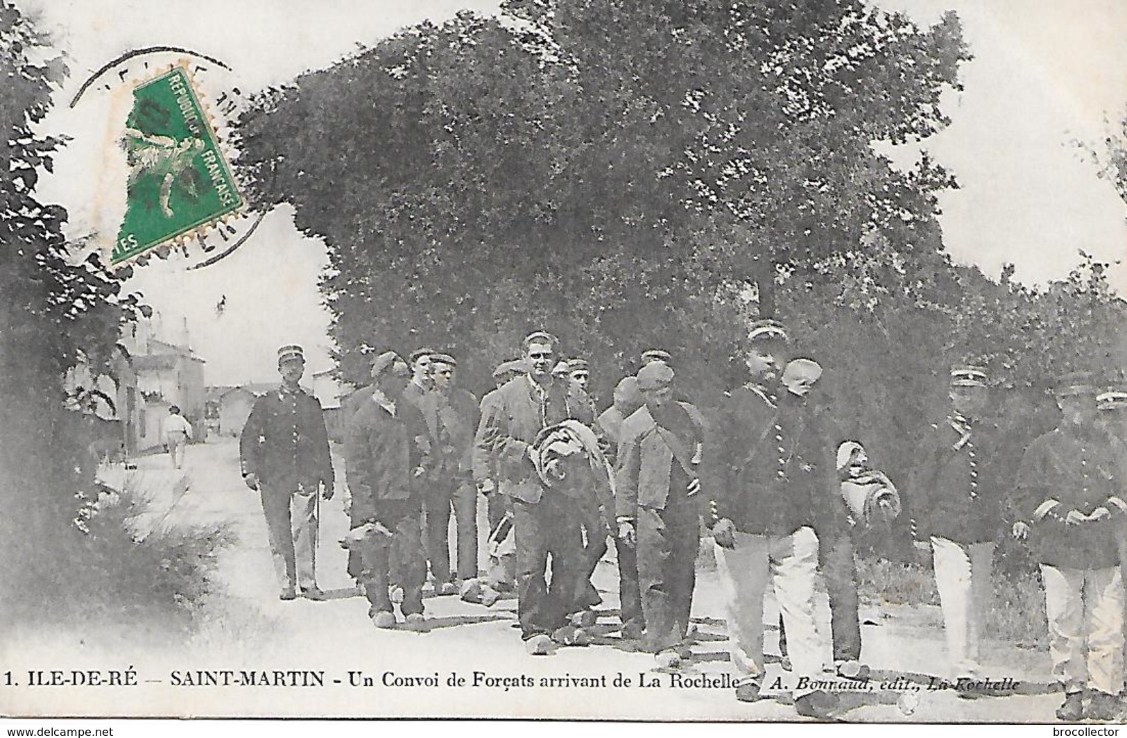ILE De RE  ( 17 ) -  SAINT MARTIN  - Un Convoi De Forçats Arrivant De La Rochelle - Gefängnis & Insassen