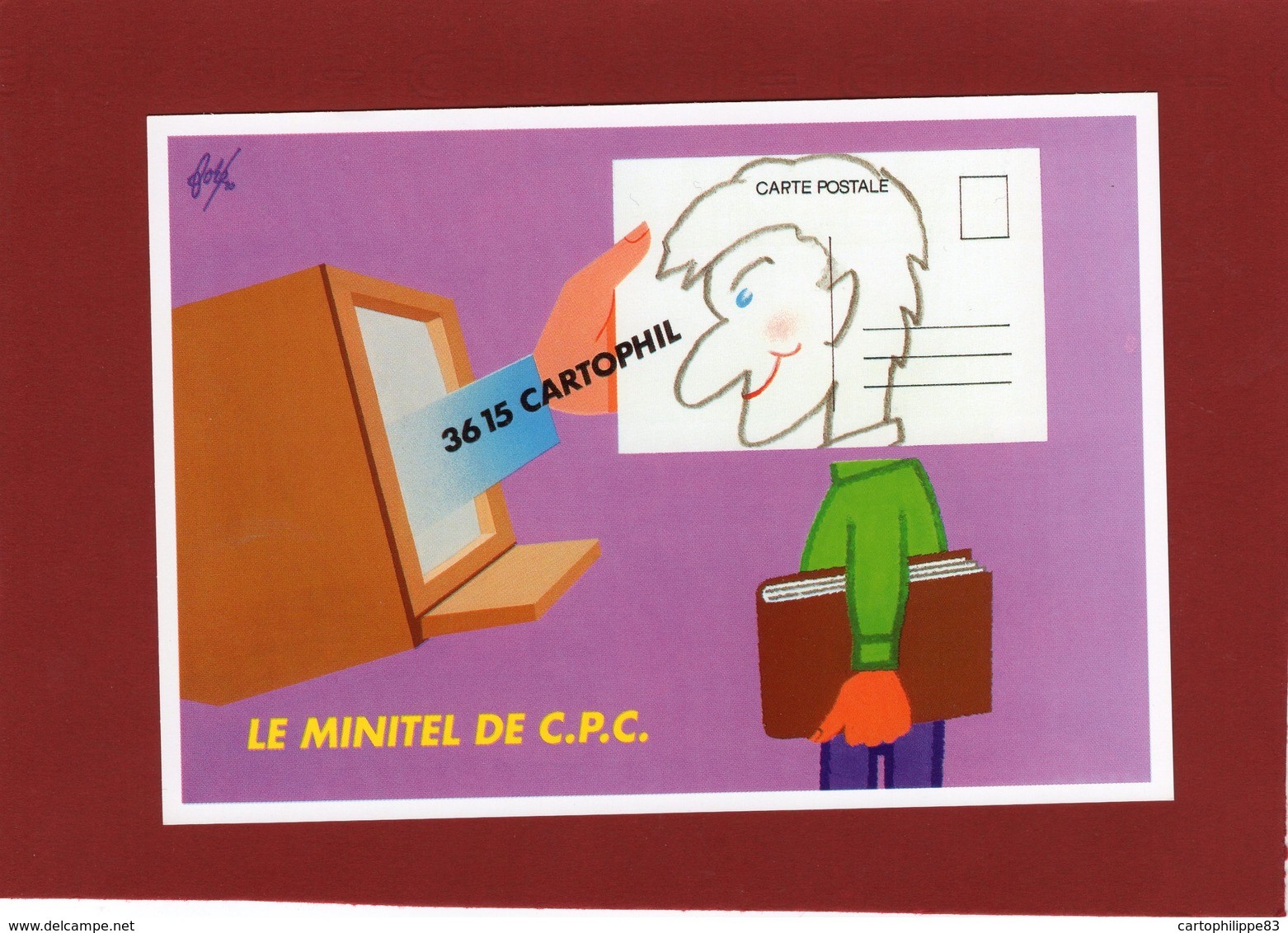 ILLUSTRATEUR FORÉ POUR LE JOURNAL CPC MINITEL 3615 CARTOPHIL - Fore