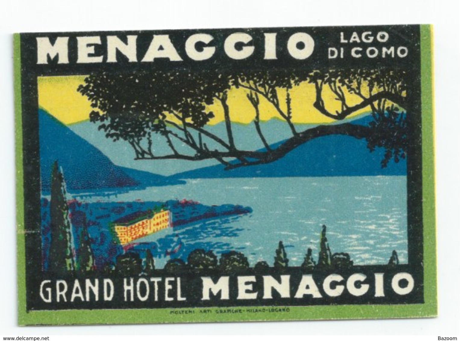 Luggage Labels Label Hôtel - Etiquettes - MENAGGIO - GRAND HOTEL - Non Classificati