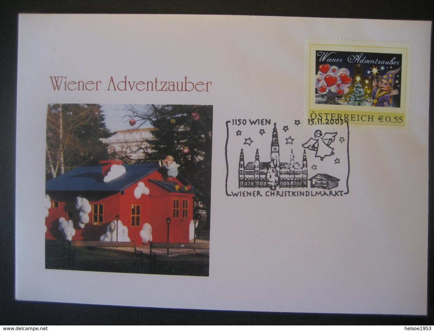 Österreich- Advent 1150 Wien 15.11.2003 Pers.BM Wiener Adventzauber Sonderstempel - Persoonlijke Postzegels