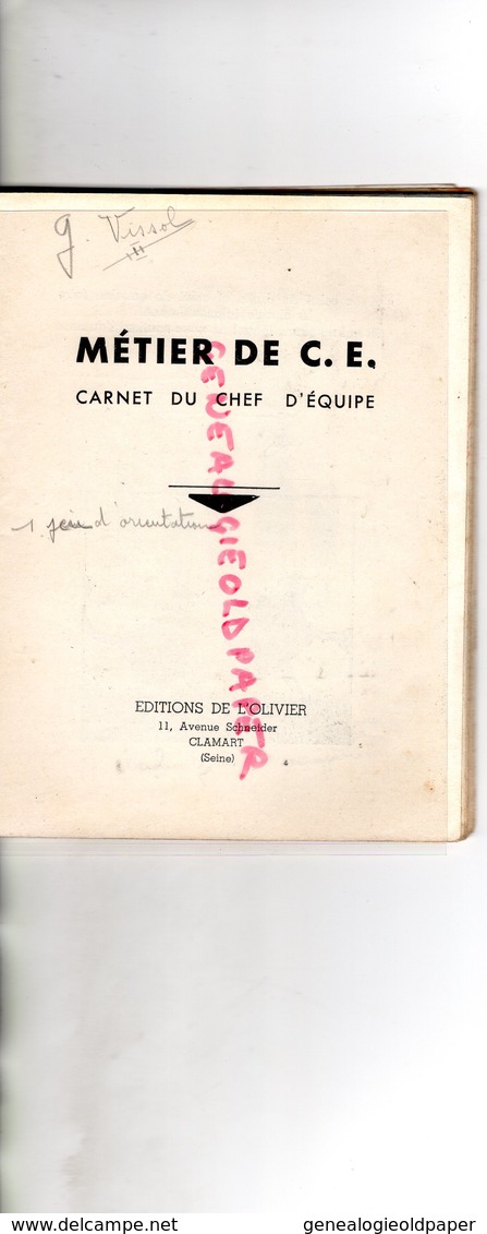 92- CLAMART- METIER DE CHEF EQUIPE- G. VISSOL-ETRE PRETRE  SCOUT SCOUTISME- EDITIONS DE L' OLIVIER 11 AVENUE SCHNEIDER- - Ile-de-France