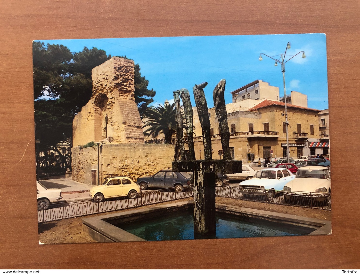 MAZARA DEL VALLO (TRAPANI) PIAZZA MOKARTA   AUTO D'EPOCA - Mazara Del Vallo