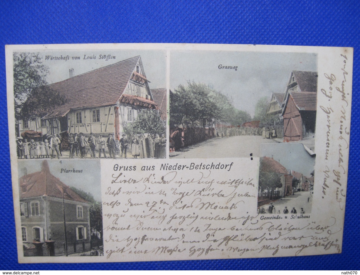 Elsass 1905 Gruss Aus Niederbetschdorf CPA DR Deutsches Reich Alsace Barr  Nieder Betschdorf - Sonstige & Ohne Zuordnung