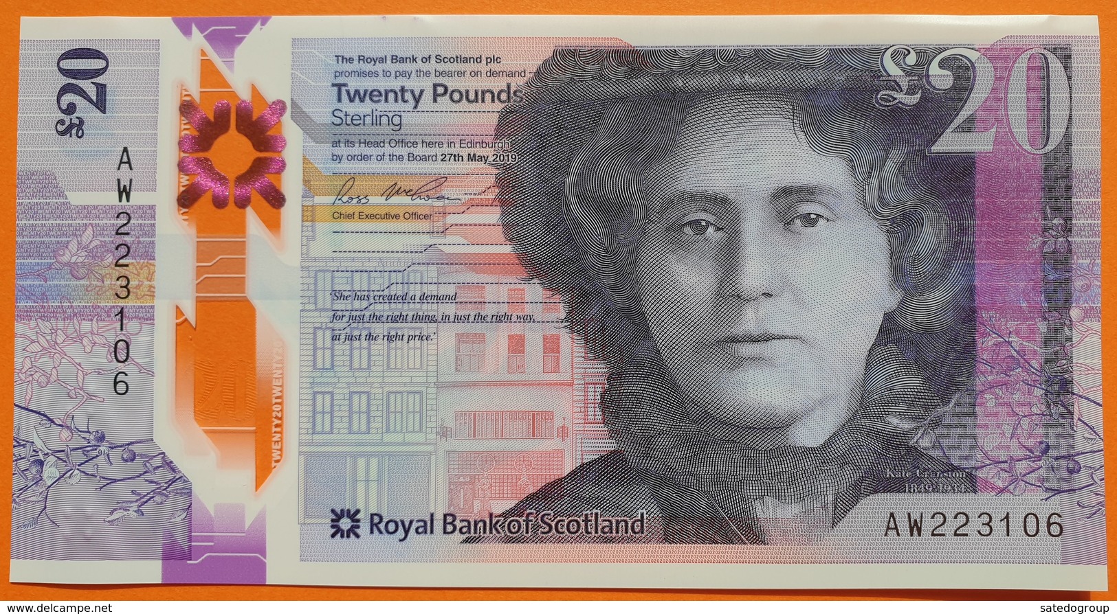 Scotland 20 Pounds 2019 UNC P- NEW < Royal Bank Of Scotland > Polymer - 20 Pounds