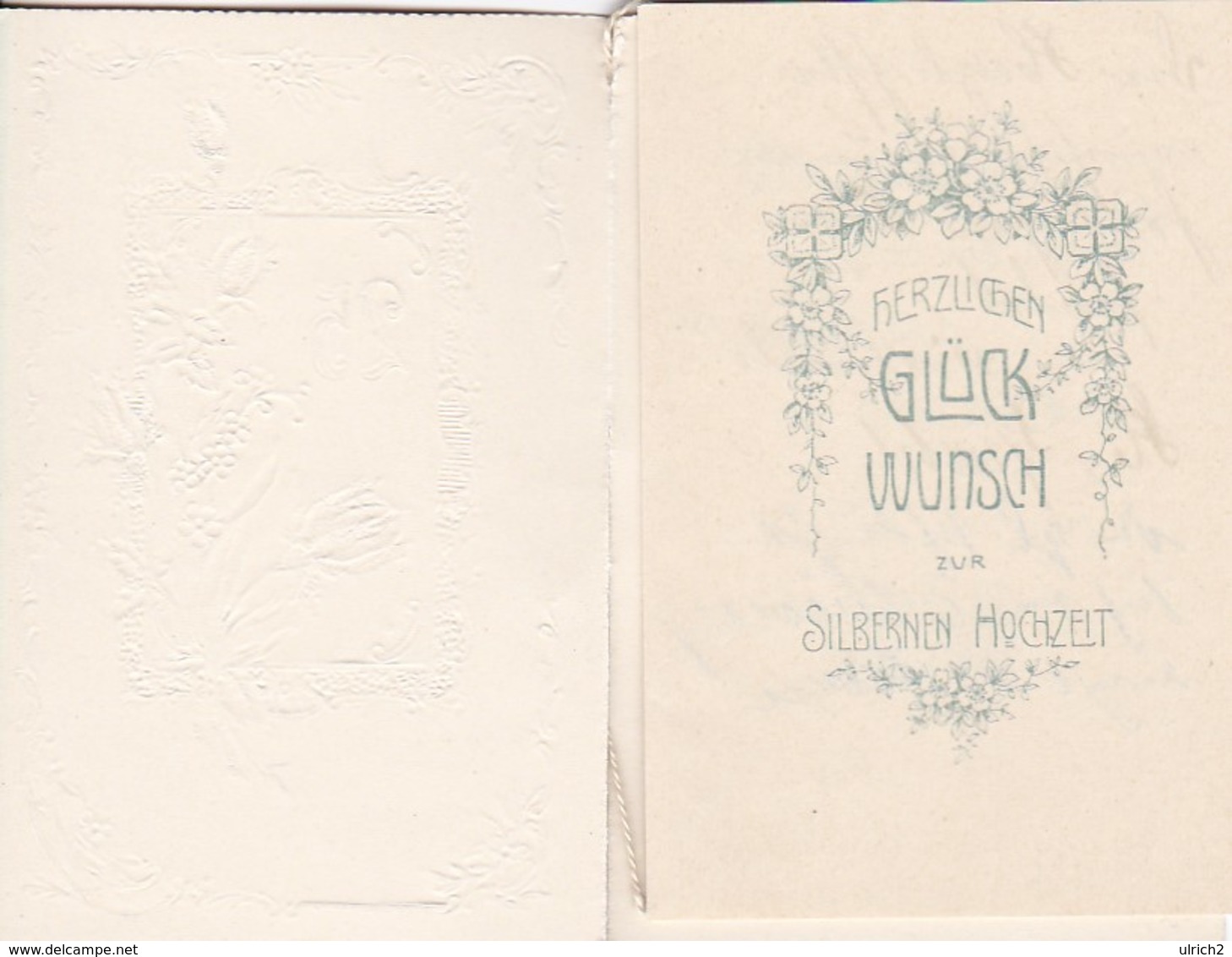 Glückwunsch Zur Silbernen Hochzeit - Silberdruck - 10,5*7cm (50312) - Huwelijksaankondigingen