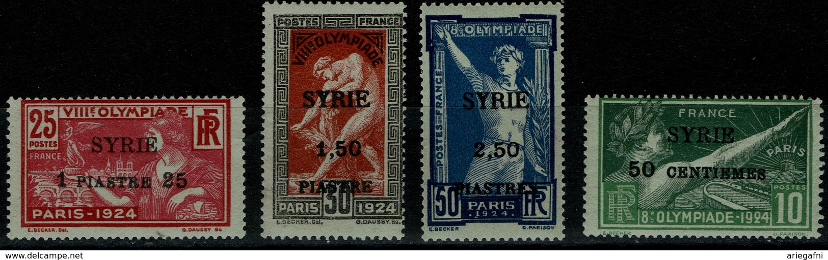 SYRIEN 1924 SUMMER OLYMPICS GAMES PARIS 1924 MI No 227-30 MNH VF!! - Ete 1924: Paris