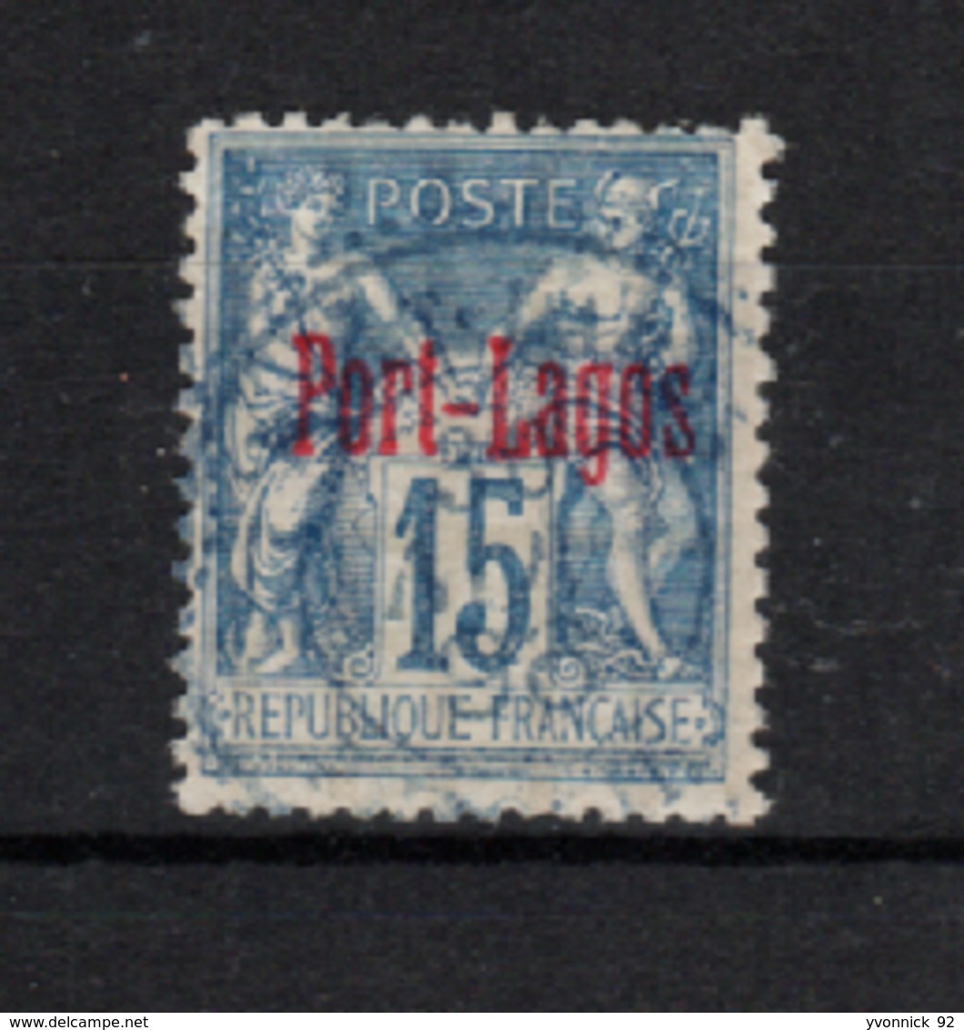 Port- Lagos _ (1893 ) Surcharge Rouge N° 3 - Usati