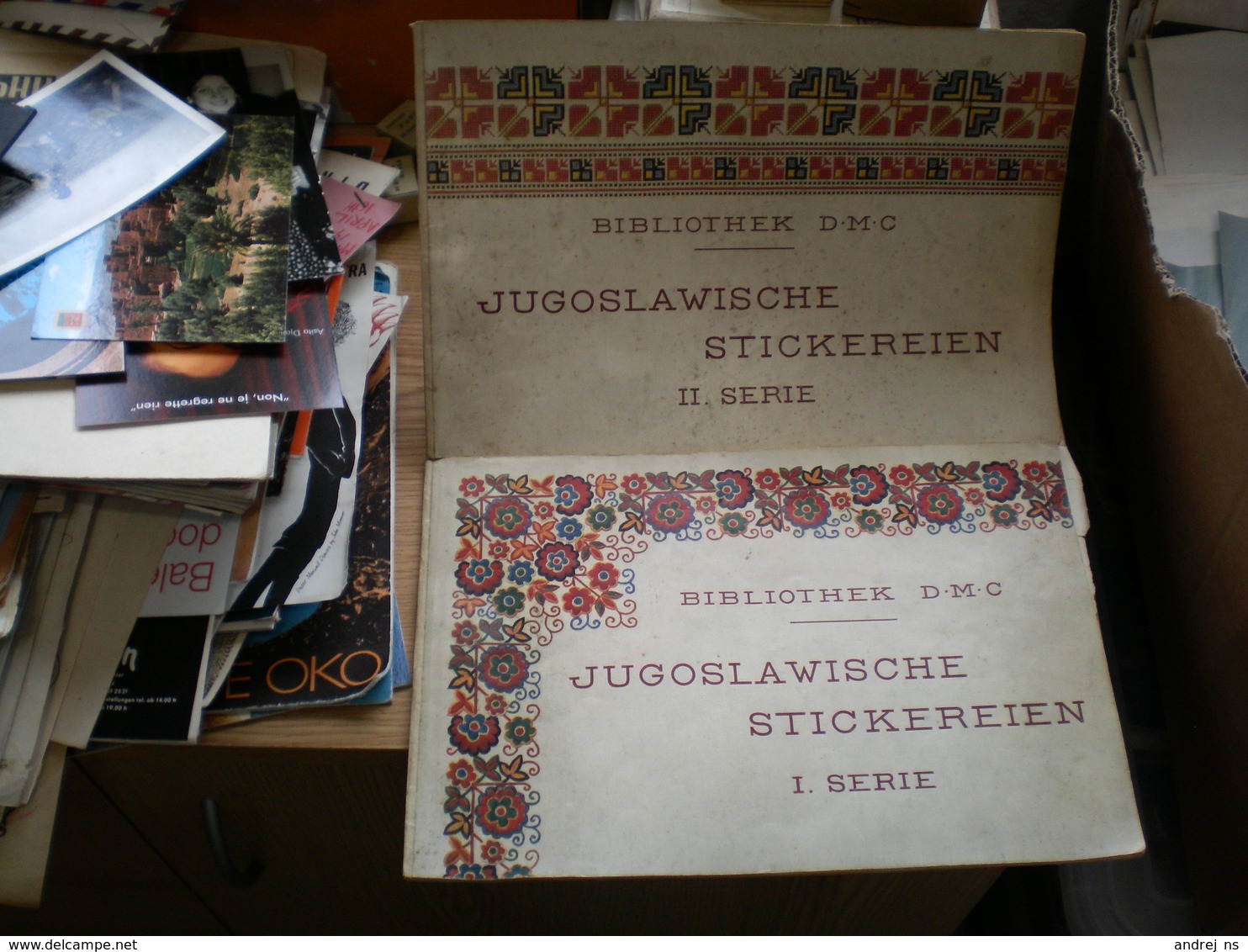 Bibliothek D M C Jugoslawische Stickereien I II Serie Color 2 Books - Oude Boeken