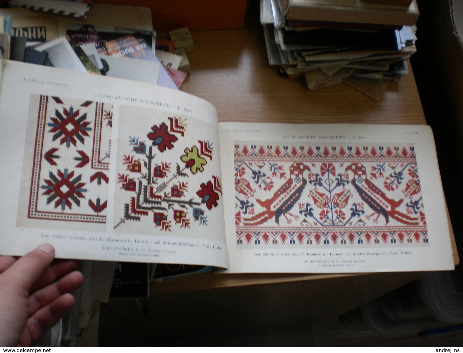 Bibliothek D M C Jugoslawische Stickereien I II Serie color 2 books