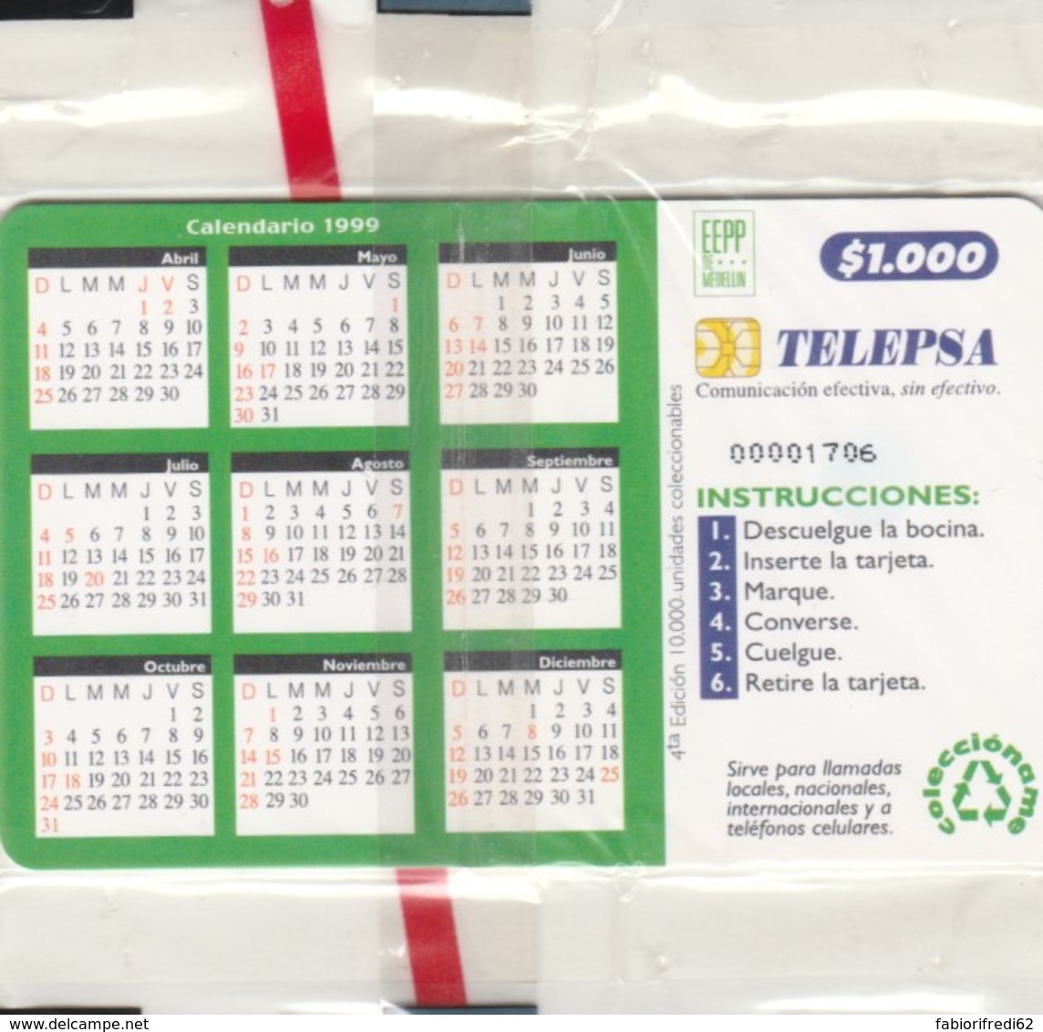 PHONE CARD COLOMBIA (E60.16.4 - Kolumbien