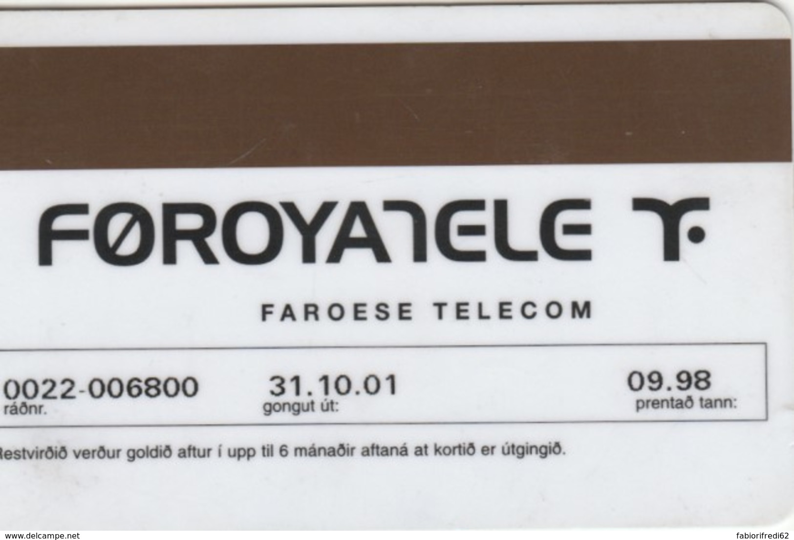 PHONE CARD FAROER (E60.18.5 - Färöer I.