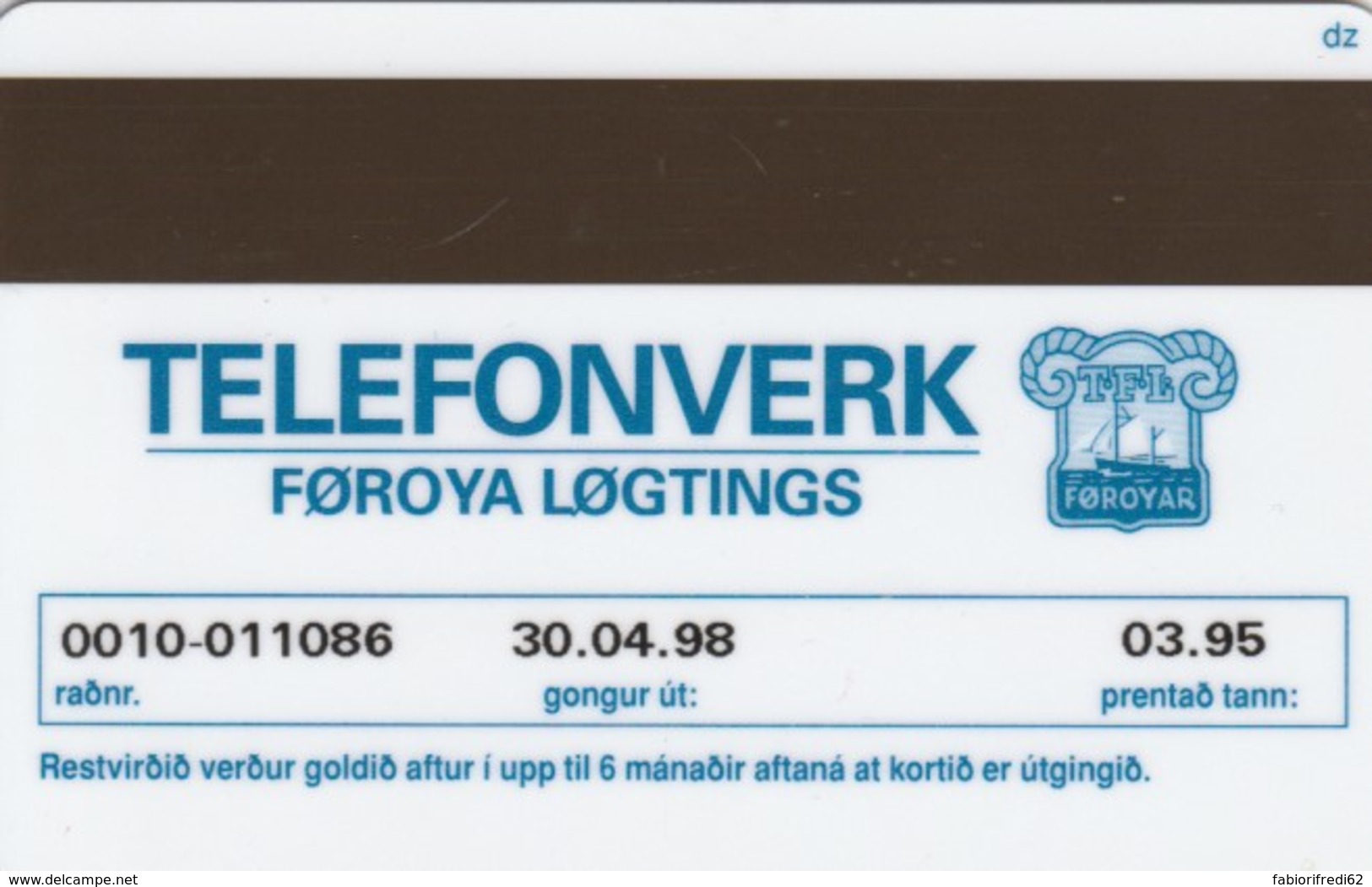 PHONE CARD FAROER (E60.19.1 - Féroé (Iles)