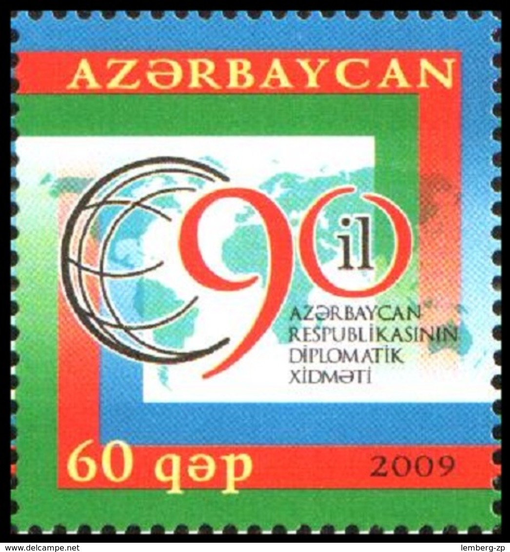 160 - Azerbaijan - 2009 - 90 Y Diplomatic Service - 1v - Lemberg-Zp - Azerbaiján