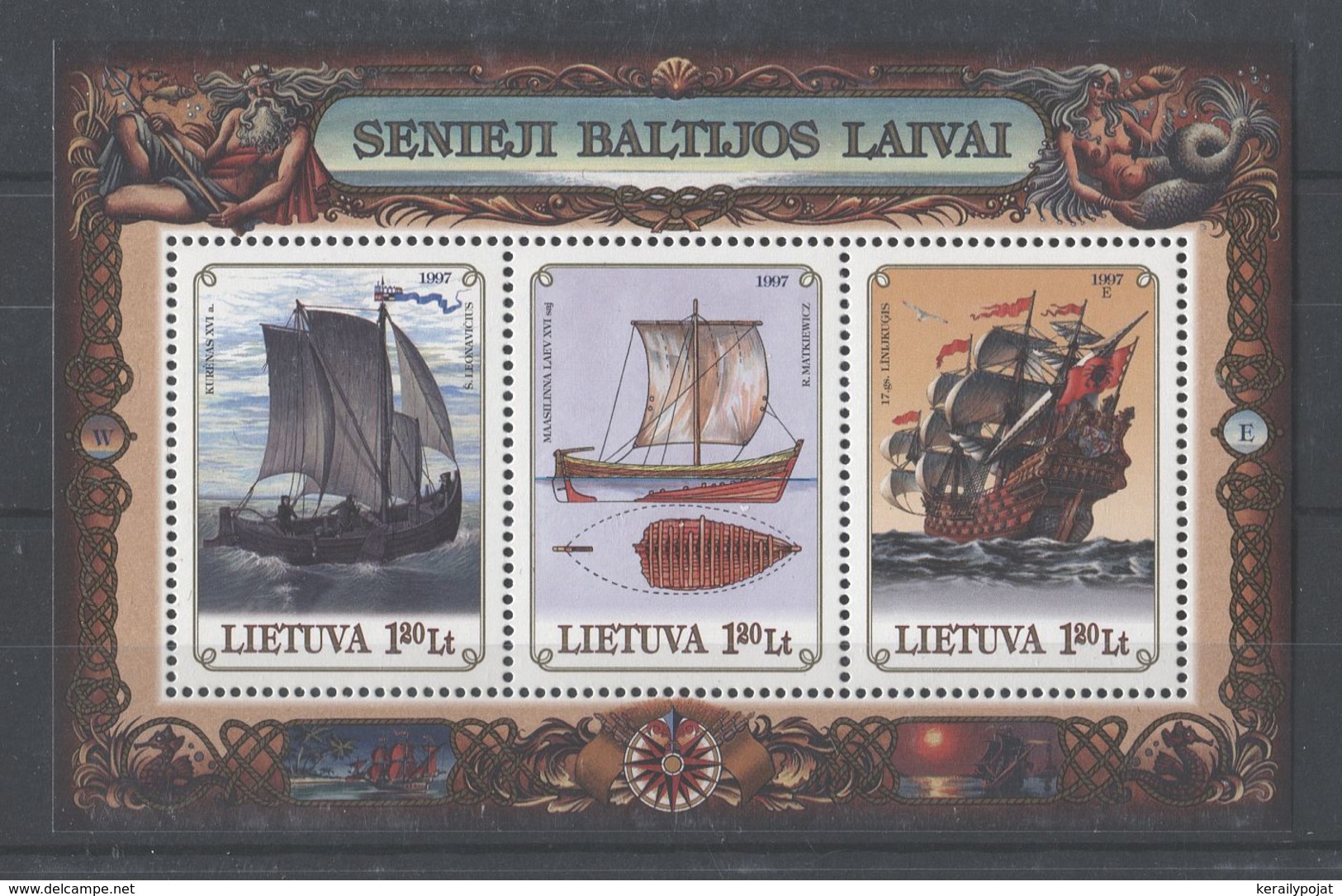 Lithuania - 1997 Ships Block MNH__(TH-6192) - Litauen