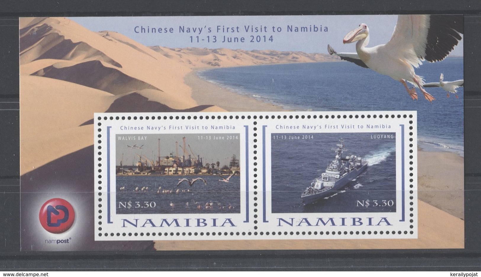 Namibia - 2014 Chinese Warships Block MNH__(TH-6737) - Namibia (1990- ...)