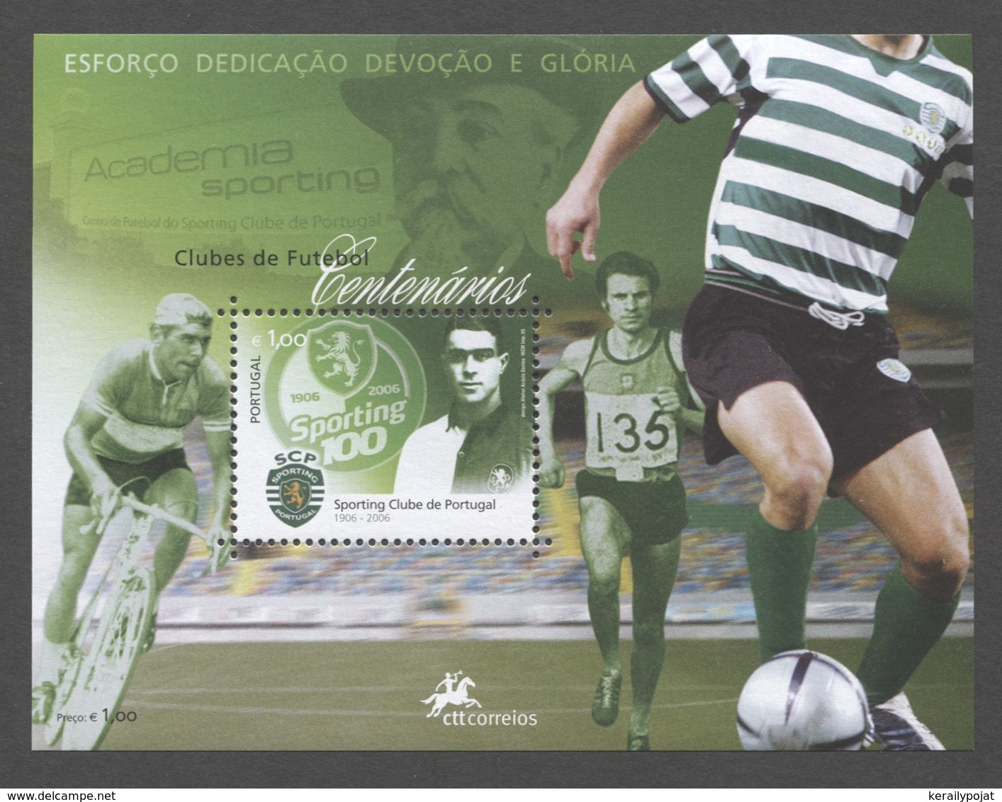 Portugal - 2005 100 Years Of Football Clubs Block (3) MNH__(TH-8830) - Blocks & Sheetlets