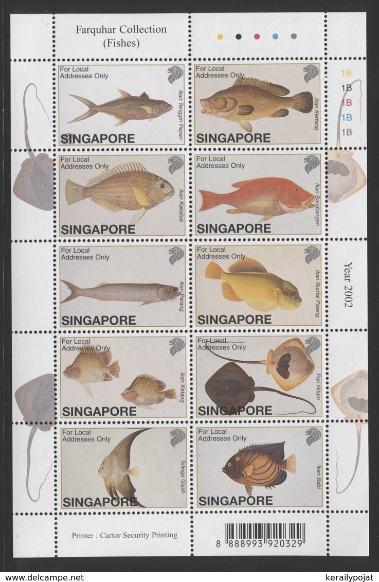 Singapore - 2002 Animals Kleinbogen (3) MNH__(THB-1431) - Singapore (1959-...)