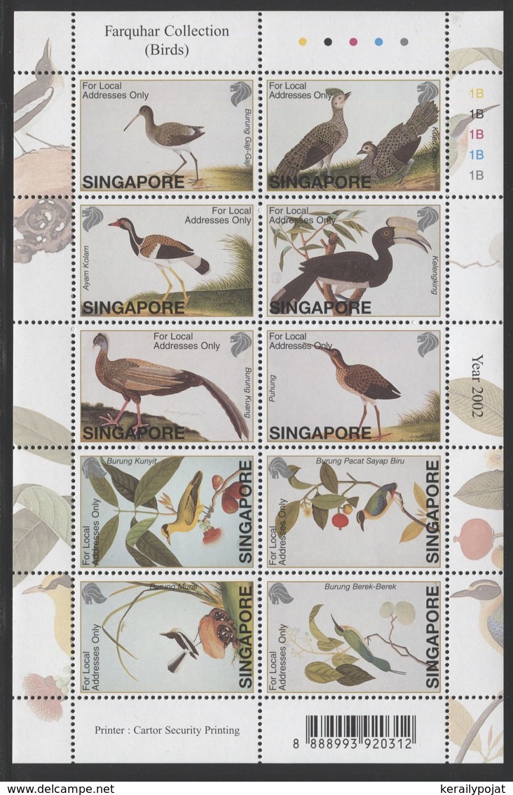 Singapore - 2002 Animals Kleinbogen (4) MNH__(THB-1436) - Singapore (1959-...)