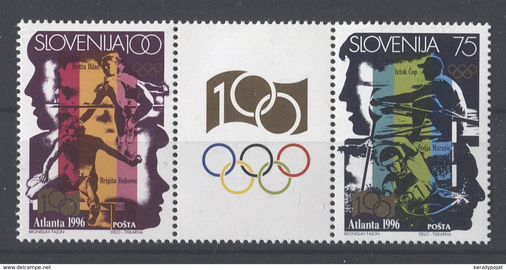 Slovenia - 1996 Modern Olympic Games Strip MNH__(TH-5430) - Slowenien