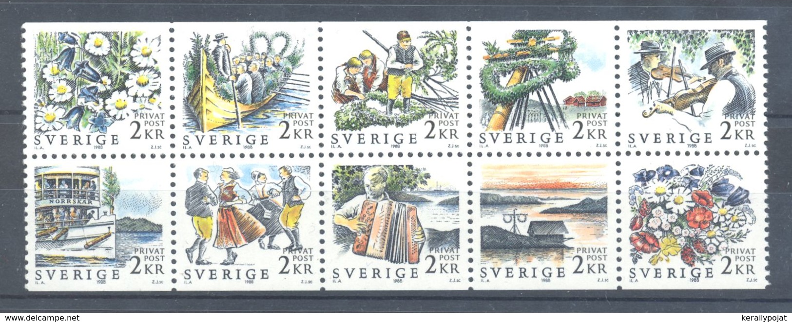 Sweden - 1988 Midsummer Night Party MNH__(TH-5352) - Unused Stamps