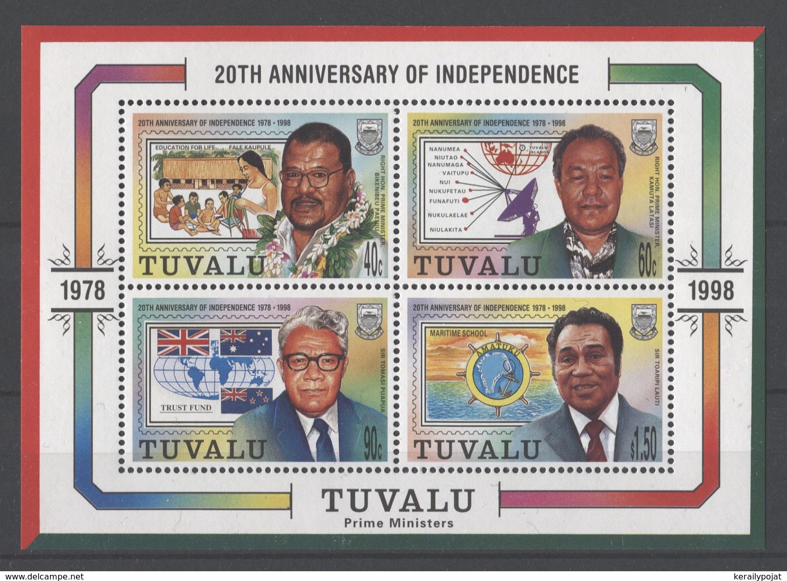 Tuvalu - 1998 Independence Block MNH__(TH-18259) - Tuvalu