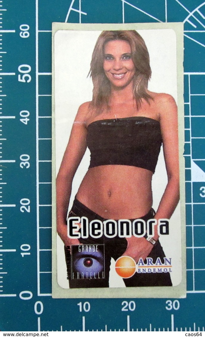 ELEONORA GRANDE FRATELLO MINI ADESIVO  STICKER    NEW  FIGURINA CON VELINA GADGET - Otros & Sin Clasificación