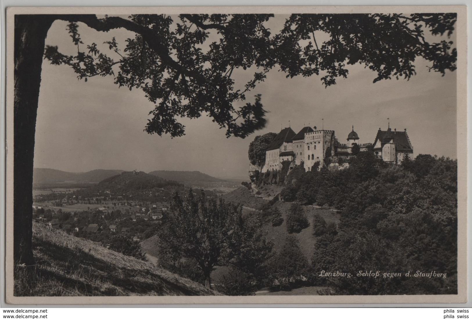 Lenzburg - Schloss Gegen Den Staufberg - Photoglob - Lenzburg