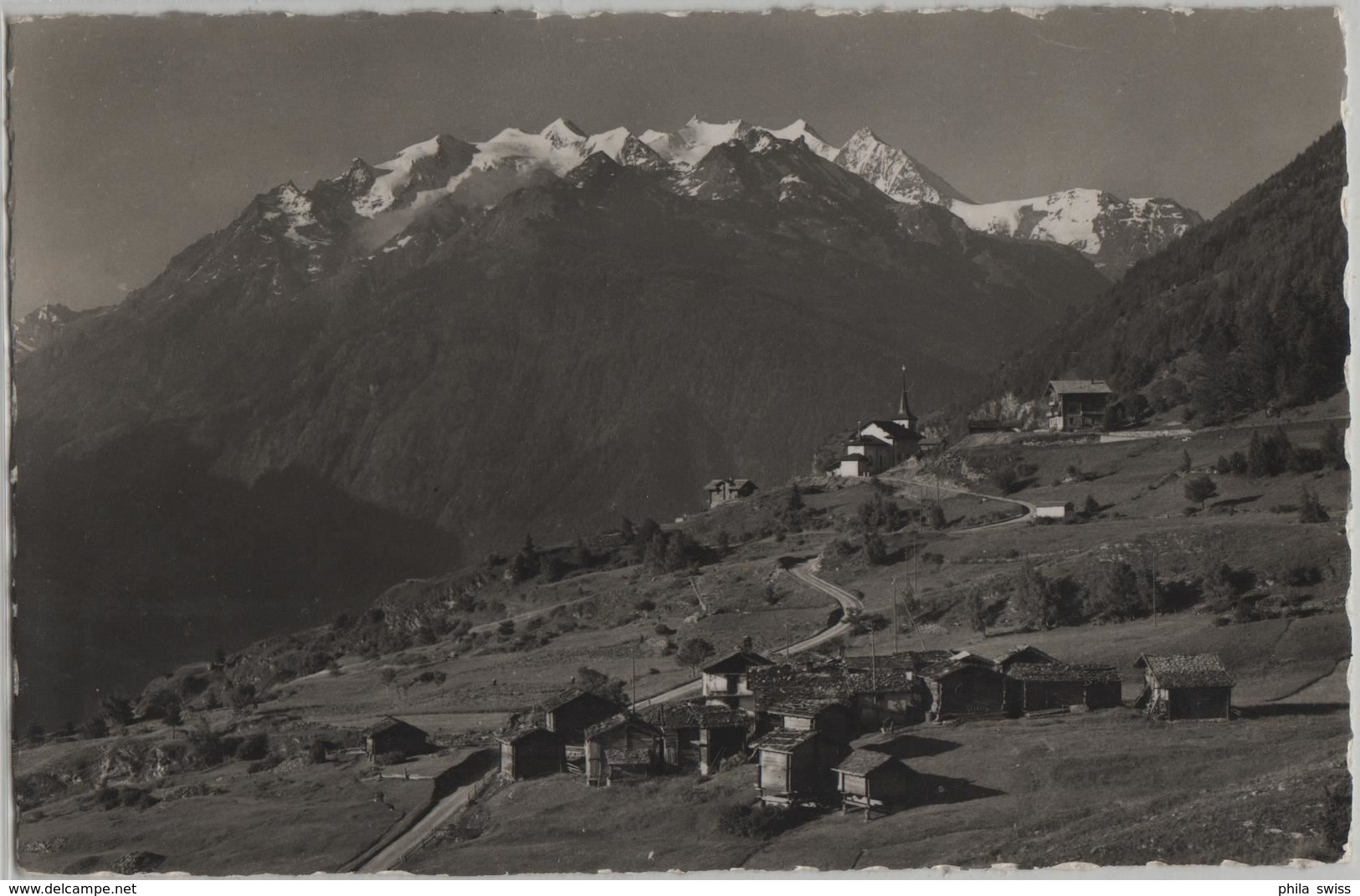 Zeneggen (1374 M) Michabelgruppe, Balfrin Und Nadelgrat - Photo: E. Gyger - Zeneggen