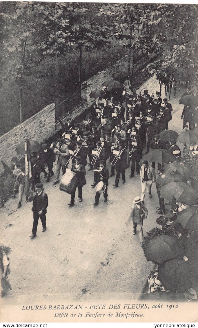 31 - HAUTE GARONNE - LOURES BARBAZAN - 10013 - Fête Des Fleurs - Fanfare - 1912 - Autres & Non Classés