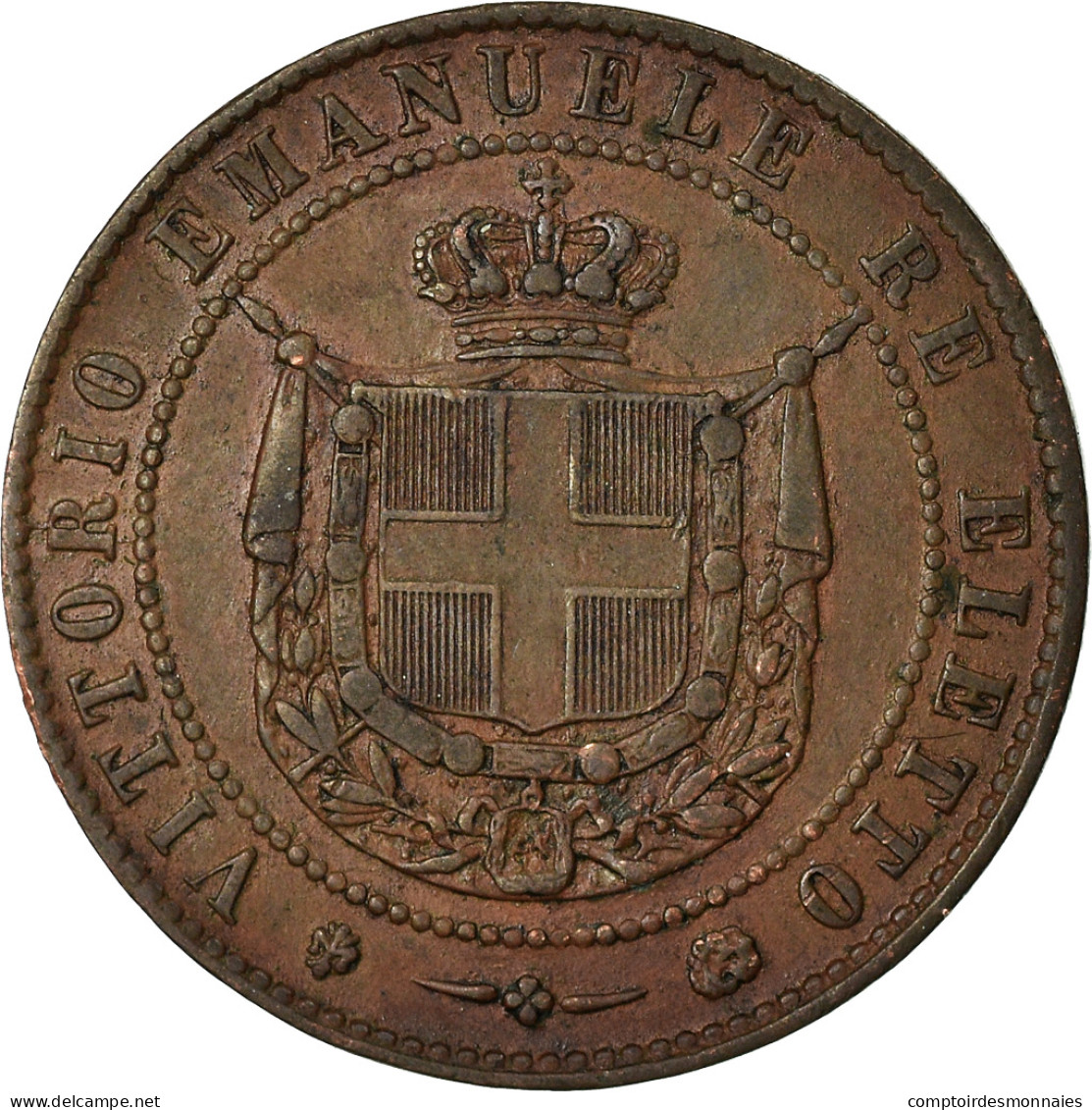 Monnaie, États Italiens, TUSCANY, Provisional Government, 5 Centesimi, 1859 - Tuscan