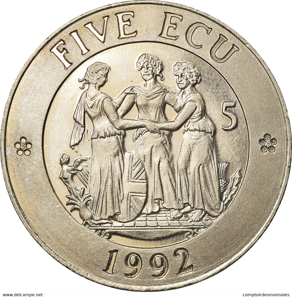 United Kingdom , Médaille, 5 Ecu, Europa, 1992, SPL, Copper-nickel - Andere & Zonder Classificatie